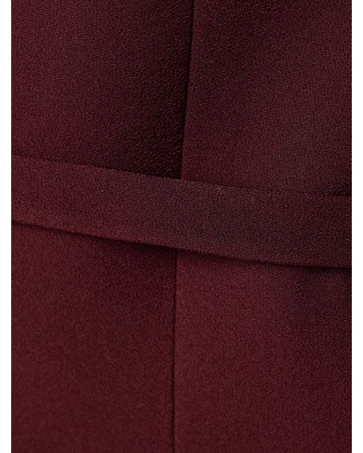 Safiyaa Red Odele Asymmetrisches Neckholder-Oberteil Aus Crêpe