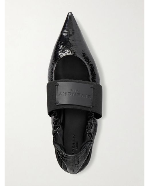 Givenchy White Crush Leather Ballet Flats