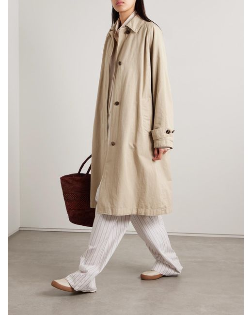 The Row Natural Tavishina Cotton And Linen-Blend Coat