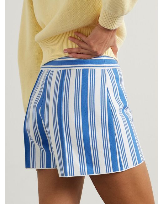 High Sport Blue Savannah Striped Cotton-Blend Shorts