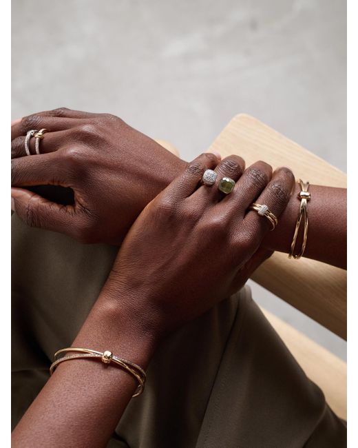 Pomellato White Nudo Ring Aus 18 Karat Rosé- Und Weißgold Mit Prasiolith Und Diamanten