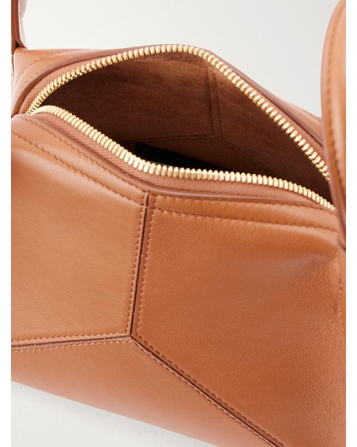 Victoria Beckham Brown Plié Mini Leather Shoulder Bag