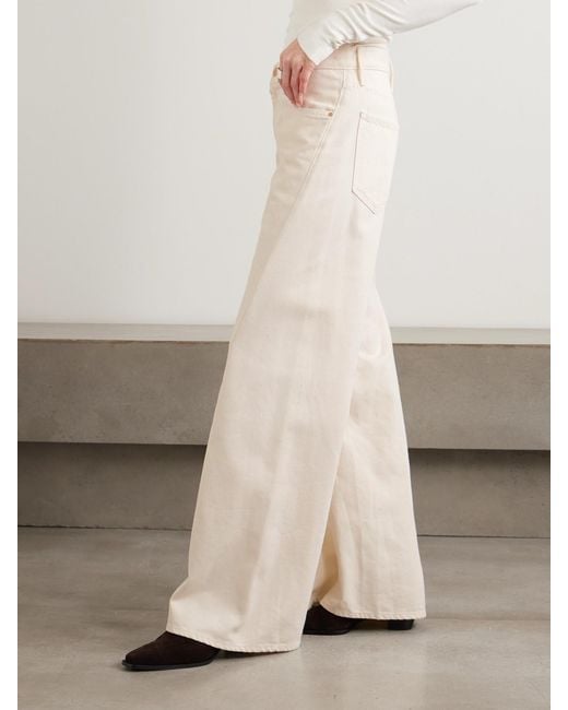 Mother Natural Snacks! The Lemon Twist Sneak High-Rise Wide-Leg Jeans