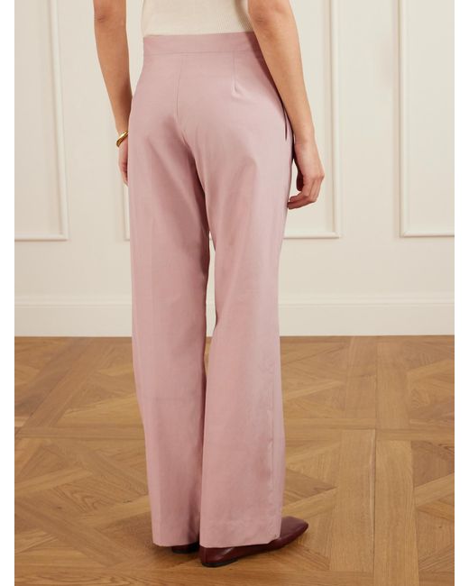 Sharon Wauchob Pink Orla Icon Cotton And Silk-Blend Pants