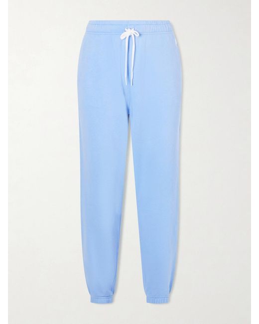 Polo Ralph Lauren Blue Cotton-Blend Fleece Sweatpants