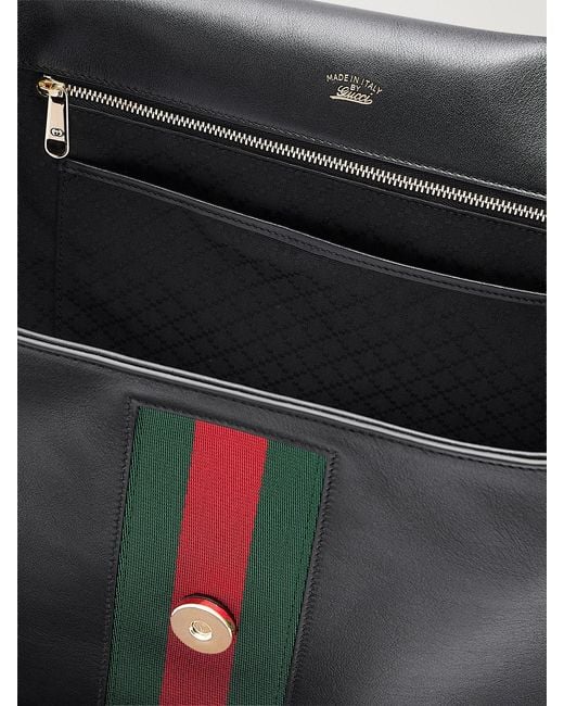 Gucci Black Paparazzo Medium Leather Shoulder Bag