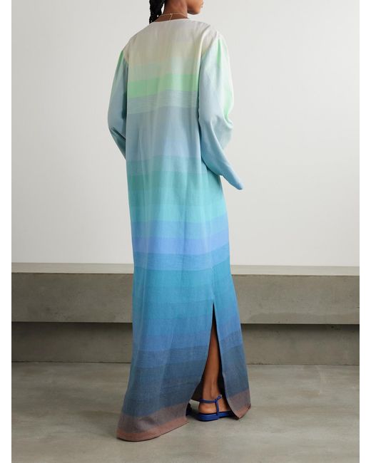 Marrakshi Life Blue Striped Cotton Coverup