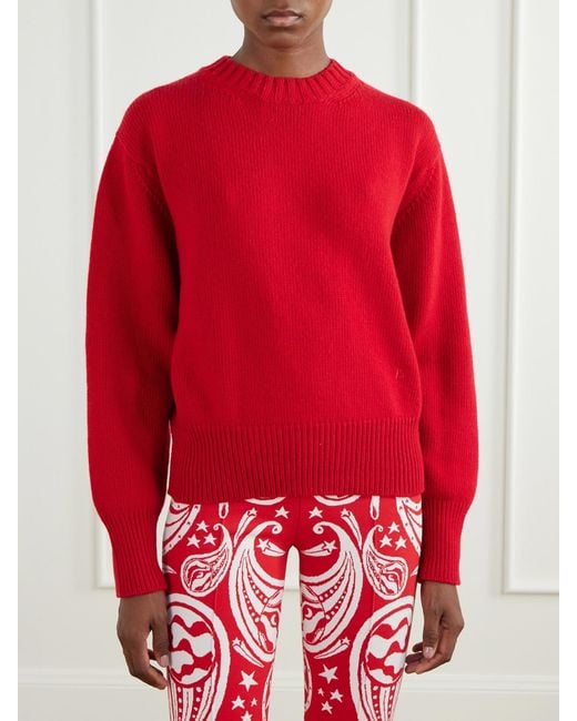 High Sport Red Haley Wool And Cashmere-Blend Sweater