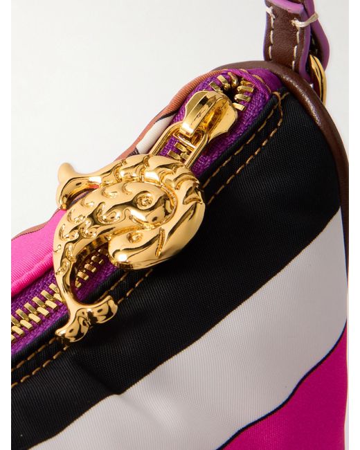 Sac Porté Épaule En Tissu Technique Imprimé Rembourré À Finitions En Cuir Emilio Pucci en coloris Pink