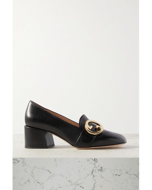 Gucci Blondie Embellished Leather Pumps in Black Lyst