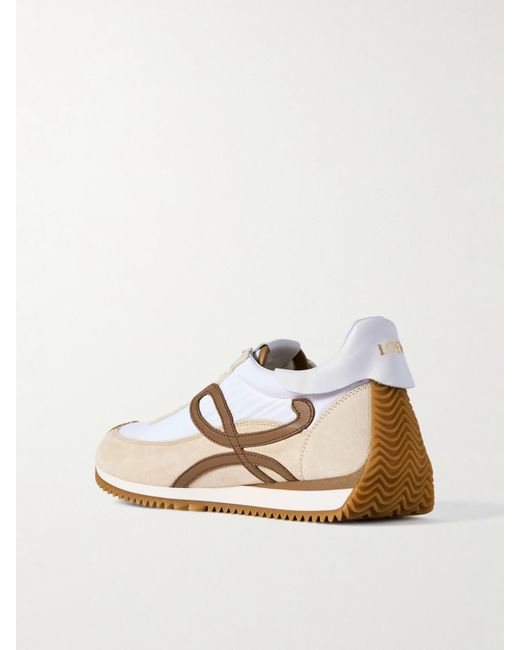 Loewe Natural Flow Runner 2.0 Leather-Trimmed Shell And Suede Sneakers