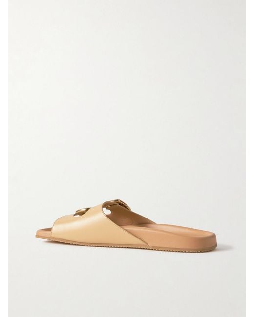 Chloé Natural Buckled Leather Sandals