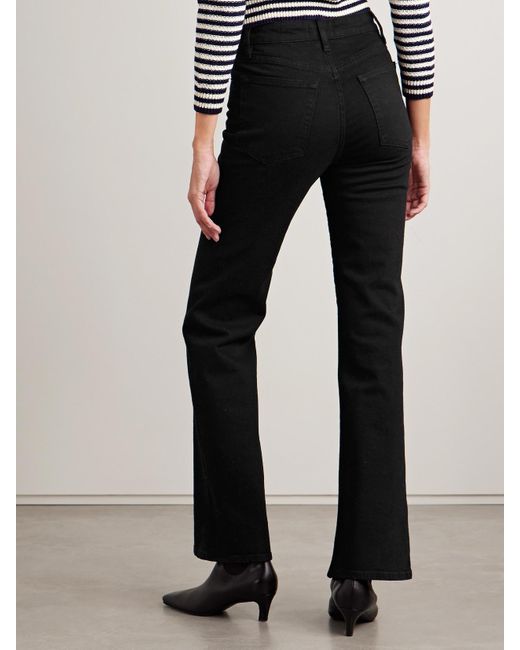 FRAME Black The Arrow High-Rise Bootcut Jeans
