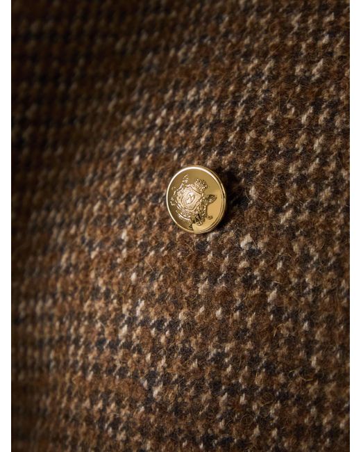 Nili Lotan Brown Melanie Cropped Checked Wool-Blend Jacket