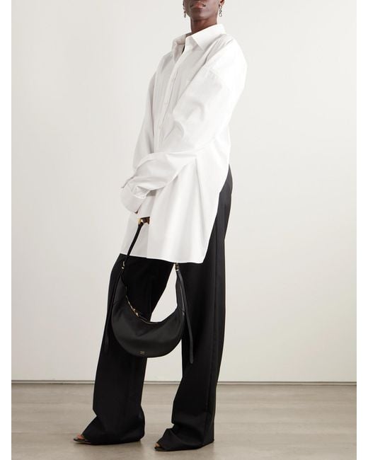 Marie Adam-Leenaerdt White Oversized Cotton-Poplin Shirt