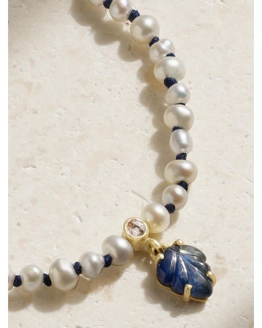 AMRAPALI LONDON Natural 18-Karat And Cord Multi-Stone Anklet