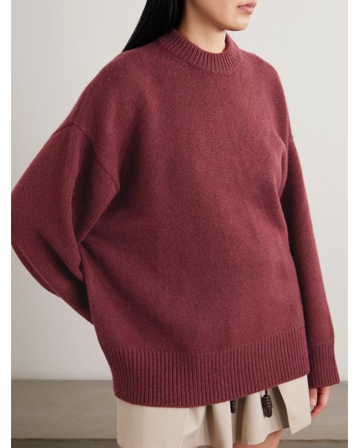 The Elder Statesman Red Pali Cashmere Sweater