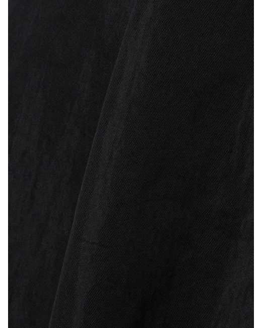 Wardrobe NYC Black Pleated Cotton-Blend Twill Wide-Leg Pants