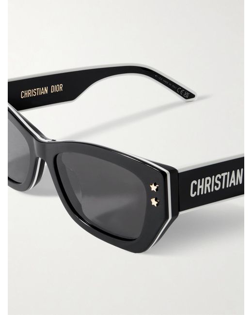 Dior Black Diorpacific S2U Rectangular-Frame Acetate Sunglasses