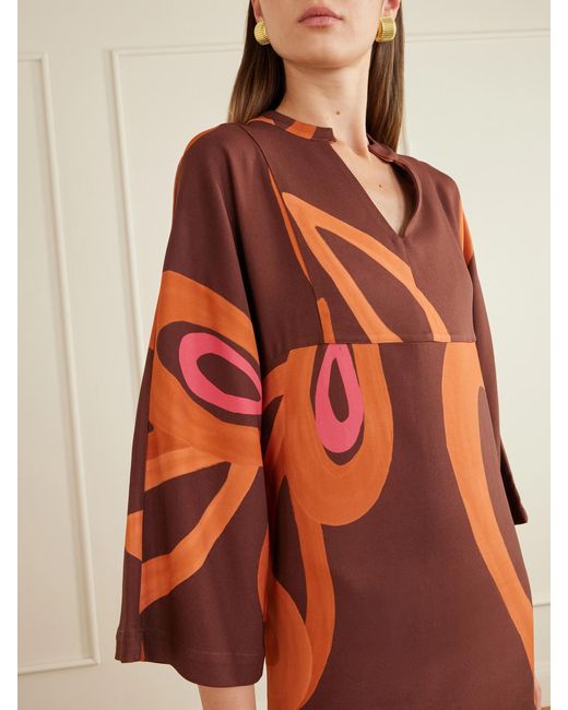 Themis Z Orange Amalthea Sabra Faille Mini Dress