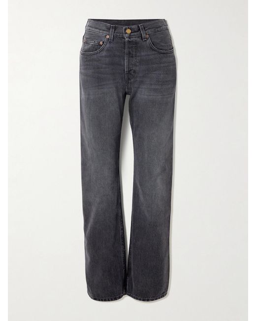 B Sides Gray Tilda Mid-Rise Straight-Leg Jeans