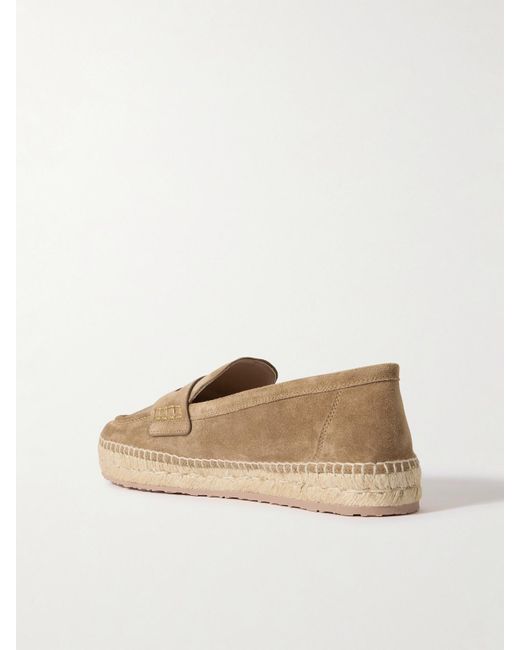 Gianvito Rossi Natural Lido Suede Espadrilles