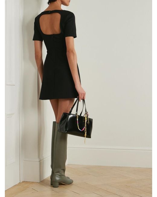Staud Black Stern Minikleid Aus Stretch-Ponte Mit Rückenausschnitt