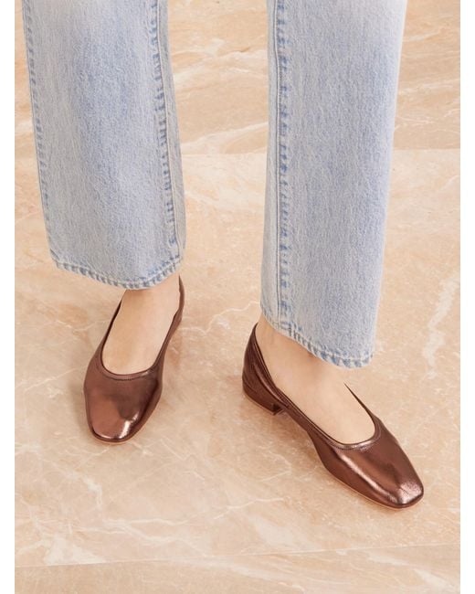 Maryam Nassir Zadeh Brown 20 Serafina Leather Ballet Flats