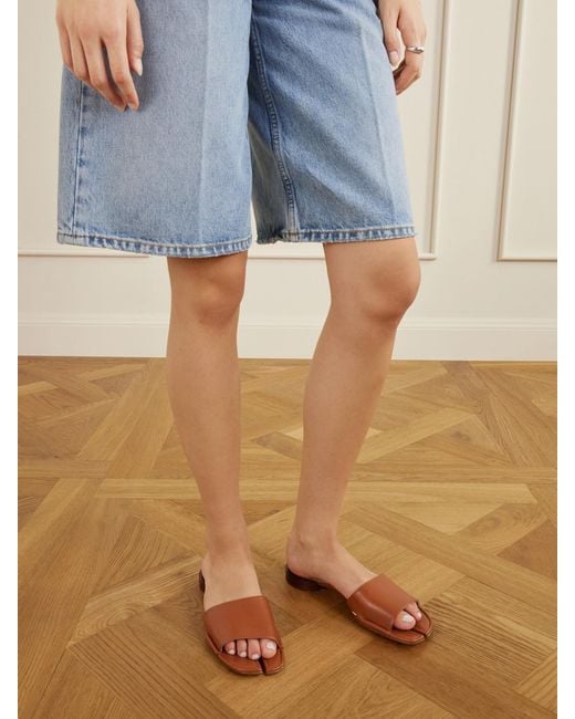 Maison Margiela White Tabi Split-Toe Leather Flats