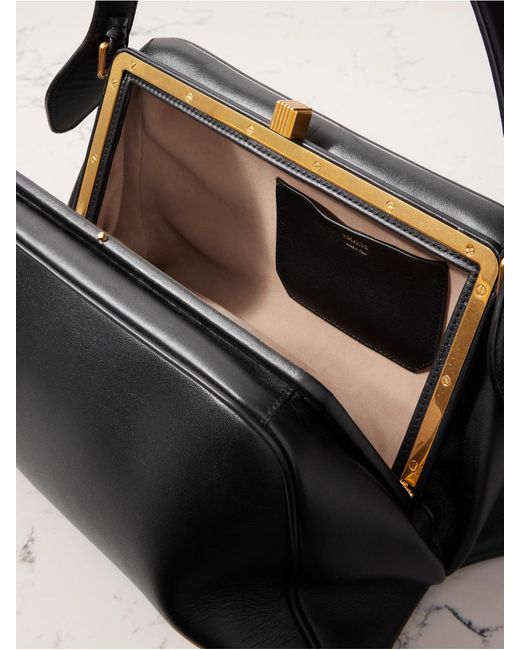 Khaite Black Cate Leather Tote