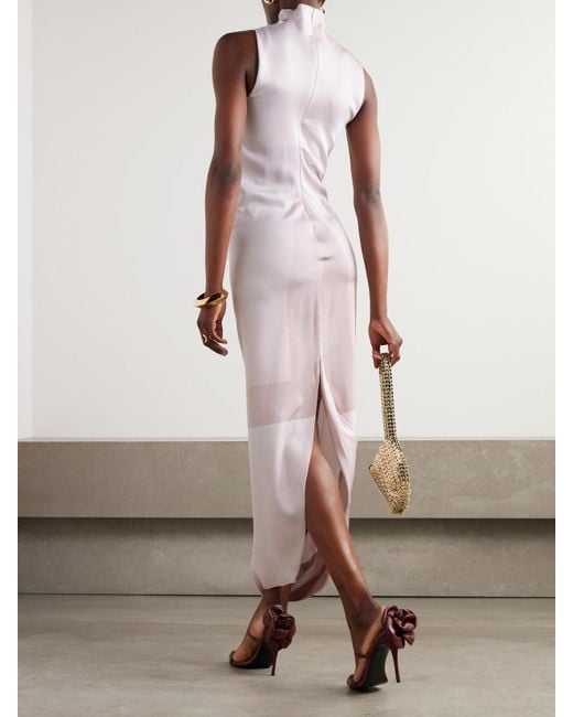 Jean Paul Gaultier Pink Maxikleid Aus Jersey Mit Trompe-L'Œil-Print