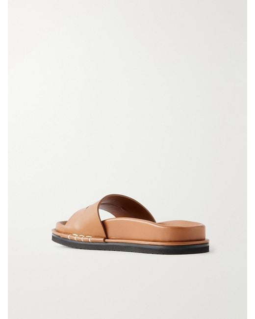 J.W. Anderson White Fussbett Leather Slides
