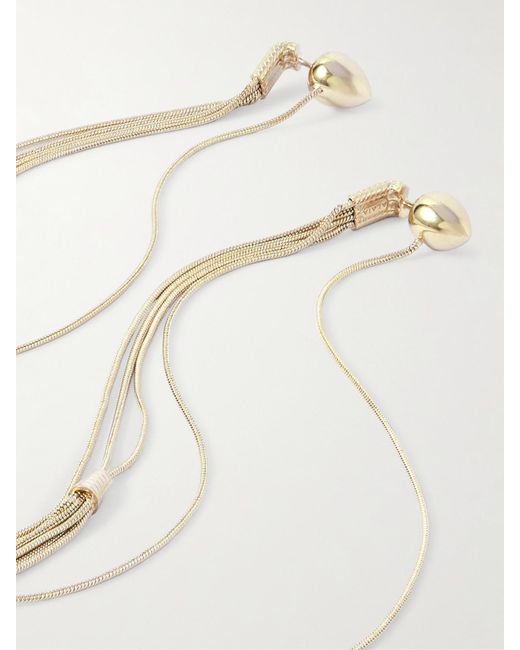Boucles D'Oreilles En Métal Alaïa en coloris White