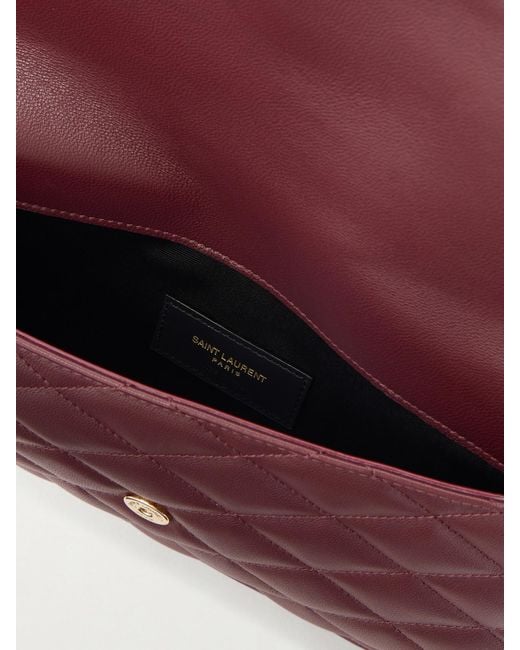 Saint Laurent Purple Paris Matelassé Leather Pouch