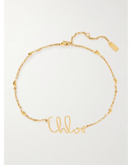 Chloé Metallic Goldfarbene Kette