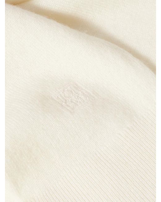 Totême Natural Sleeve Schal Aus Kaschmir Mit Stickerei