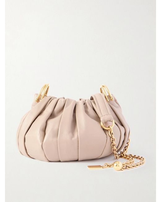 Chloé Natural Pleated Leather Shoulder Bag