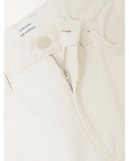 Loulou de Saison White Asmar High-Rise Straight-Leg Jeans