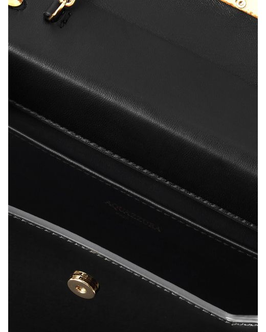 Aquazzura Black Alex Patent-Leather Clutch