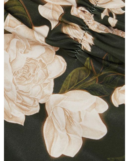 Agua Bendita Natural Vaiven Gardenia Bikini-Höschen Aus Recyceltem Material Mit Blumenprint Und Raffung