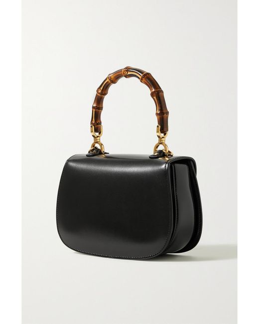 Gucci Black Bamboo 1947 Leather Shoulder Bag