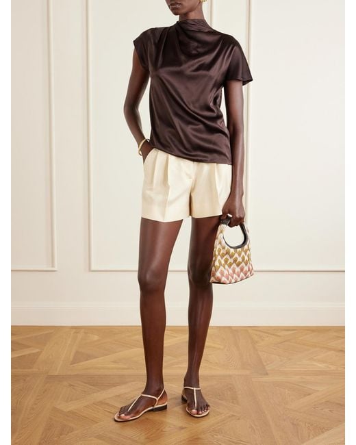 Missoni Brown Hobo Leather-Trimmed Metallic Crochet-Knit Tote