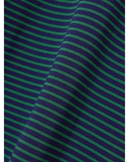 Tibi Blue Striped Cotton-Jersey T-Shirt
