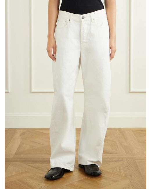 Kallmeyer White Callum High-Rise Wide-Leg Jeans