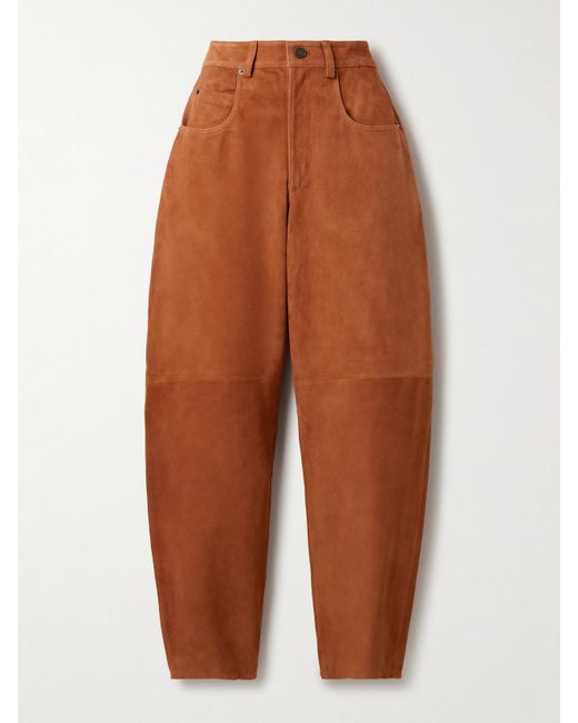 Pantalon Fuselé En Daim Darielle Isabel Marant en coloris Orange