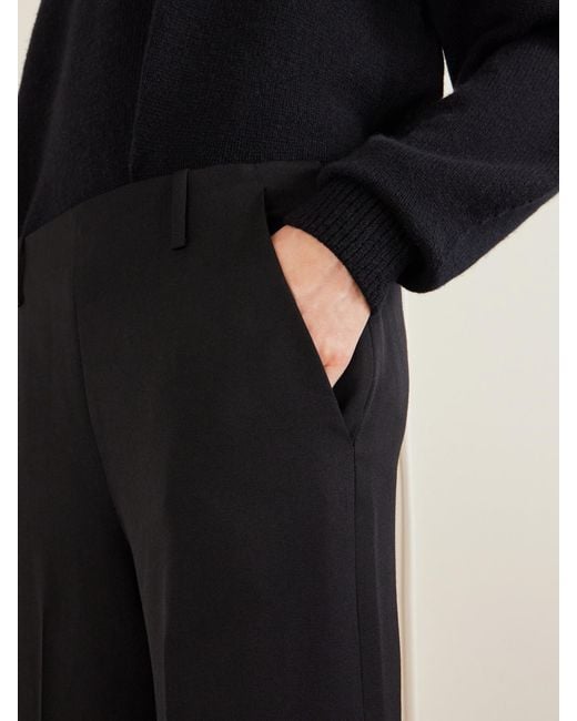 Khaite Blue Grenare Virgin Wool Straight-Leg Pants