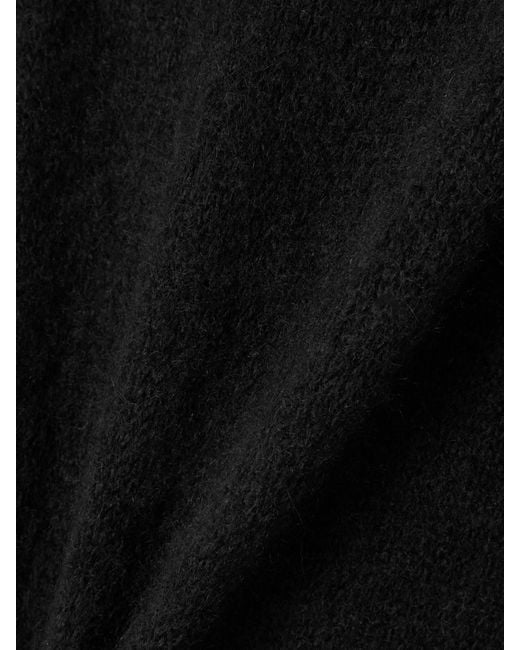 Tom Ford Black Cashmere And Silk-Blend Turtleneck Top