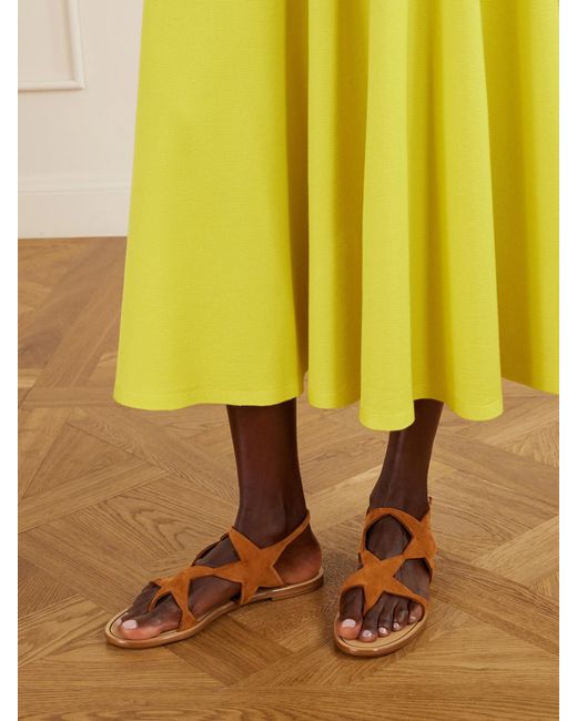 Gabriela Hearst Brown Star Suede Sandals