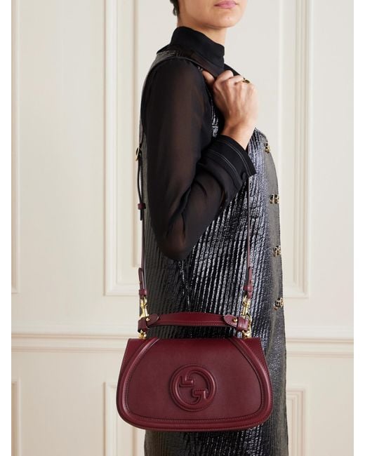 Gucci Purple Blondie Leather Shoulder Bag