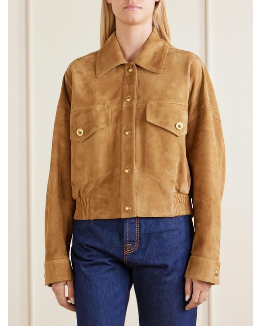 Versace Natural Suede Blouson Jacket